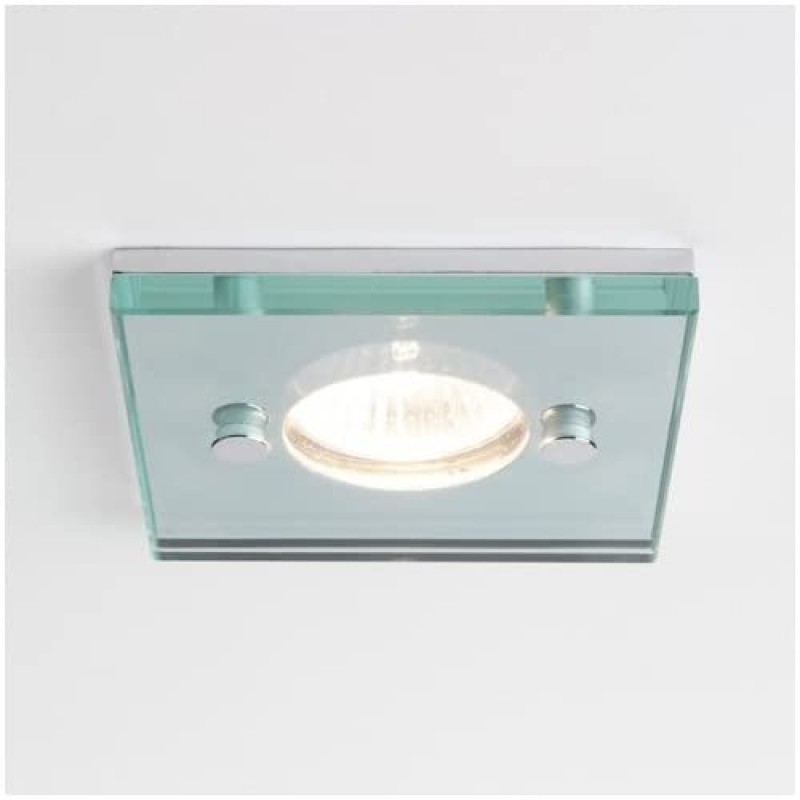 Astro Lighting  5567 ICE Plus Square Low Energy Glass Bathroom Downlight, IP65 - Takes 1x 11w GU10 CFL low energy lamp (included) (LOW STOCK - PLEASE CALL)